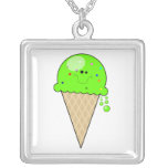mint kawaii ice cream cone character custom jewelry