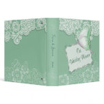 Mint Lace Vinyl Binder