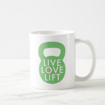 Mint "Live Love Lift" Coffee Mugs