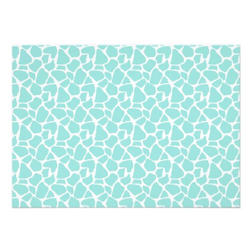 Mint Mom and Baby Giraffe Baby Shower Personalized Announcement