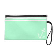 Mint Nautical Wristlet Purses