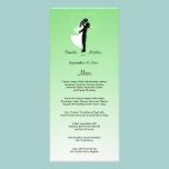 Mint Ombre Customizable Wedding Menu Card rack cards
