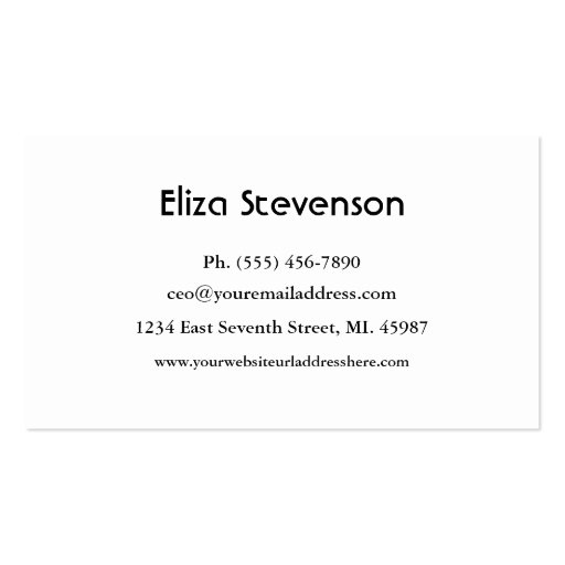 Mint Ombre Fashion Consultant Business Card (back side)