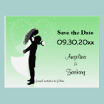 Mint Ombre Save The Date Wedding Post Card postcards