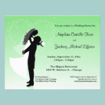 Mint Ombre Silhouette Formal Shower Invitation invitations