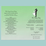 Mint Ombre Silhouette Formal Wedding Program flyers