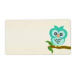 Mint Owl Shipping Label labels