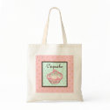 Mint Pink Chocolate Cupcake Tote Bag by suncookiez Mint Pink Chocolate Cupcake Tote Bag