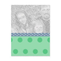 Mint Polka Dot Template postcards by HeartsinFocus Mint Polka Dot Template postcards