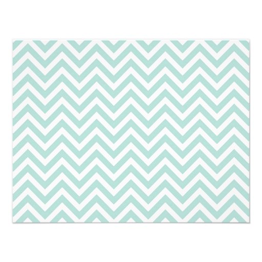 Mint Simple Chevron Thank You Note Cards