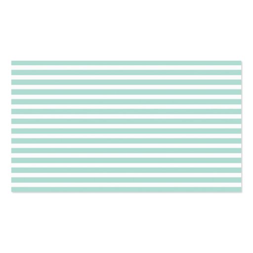 Mint Skinny Stripe Business Card Templates (back side)