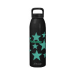 Mint Stars Liberty Bottle Just Add Name Water Bottles