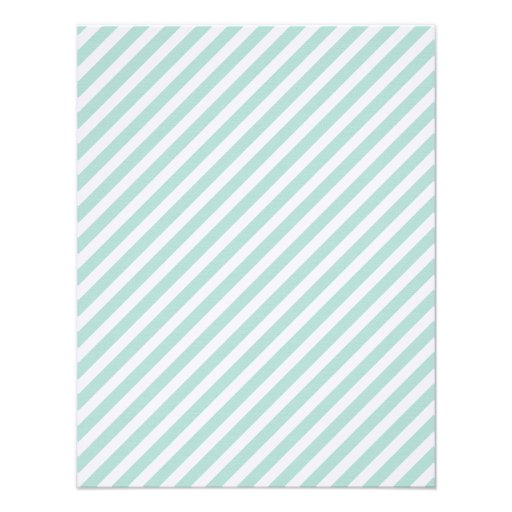 Mint Sweet Heart Monogram Stationery Announcements