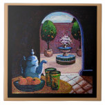 Mint tea, Moroccan courtyard Ceramic Tile