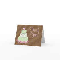 Mint Wedding Cake "Thank You" cards