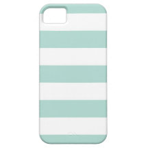 Mint Wide Stripes iPhone 5 Covers