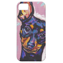 Mintaure Pinscher Pop Art iPhone Case iPhone 5 Cases