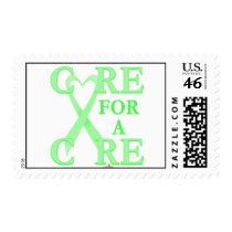 MintGreenHeartRibbonCareCureLight postage