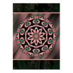 Minty Mandala - Artist Trading Card - ACEO business cards