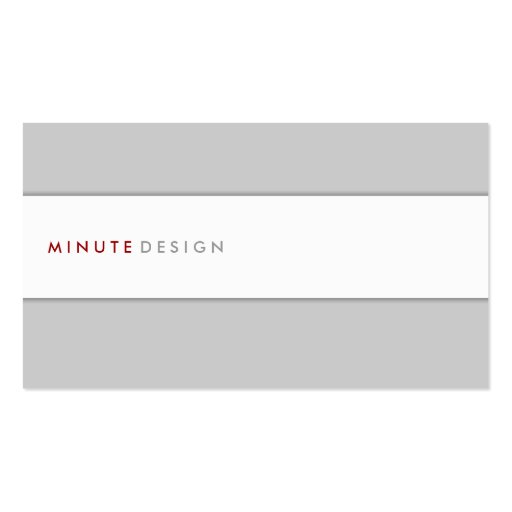 Minute Design Business Card (front side)