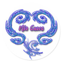 Mio Cuore Sticker (Italian - white)