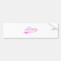 Mira Classic Style Name Bumper Stickers