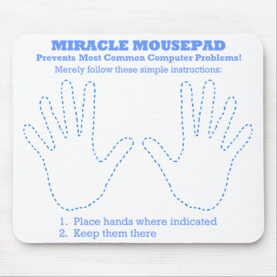 MIRACLE COMPUTER MOUSEPAD by Swisstoons