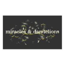 miracles and dandelions business card