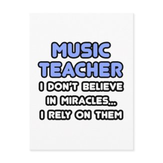 Miracles and Music Teachers postcard