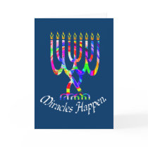 Miracles Happen Menorah Cards