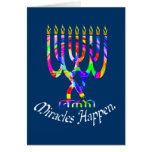 Miracles Happen Menorah Cards