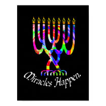Miracles Happen Menorah Poster