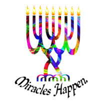 Miracles Happen Menorah Shirt