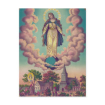 Miraculous Manifestations of the Virgin Mary 1879 Postcard