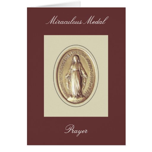 Miraculous Medal Prayer Card Zazzle Miraculous Medal Prayer Card Zazzle