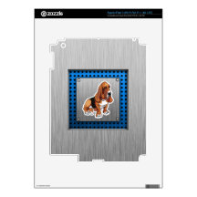 Mirada del metal; Basset Hound Pegatinas Skins Para iPad 3