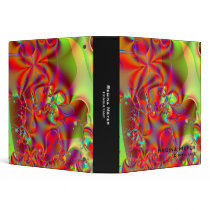 Mirador I · Fractal Art · Red & Green Vinyl Binder