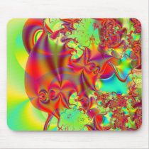 Mirador II · Fractal Art · Red & Green Mouse Pads