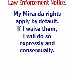 Miranda Rights Notice T-shirt