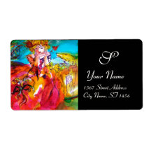 MIRANDOLINA  / Venetian Carnival Masks Labels