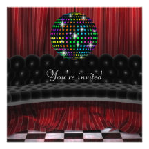 Mirror Ball Disco Party Invitation Template