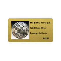 Mirror Ball Disco Party Labels labels
