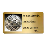 Mirror Ball Disco Party Labels