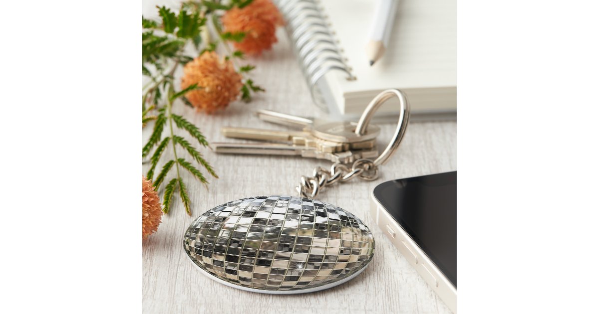 Mirror Ball Keychain Zazzle