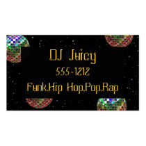 Mirror Ball Party In Space Business Card Template