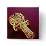 Mirror case in the form of an ankh 2 pinback buttons