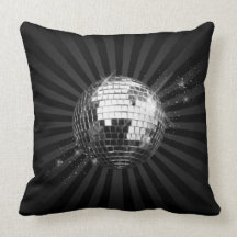 Mirror Disco Ball on Black Pillow