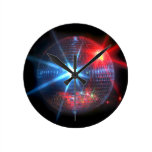 mirror disco ball with laser lights clock