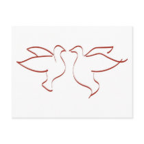 Mirror Image Doves Clipart postcards