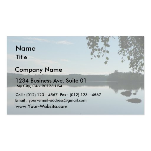 Mirror Lake After Sunset Business Card